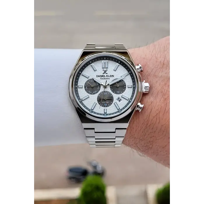 Gümüş Renk 43 mm Erkek Kol Saati