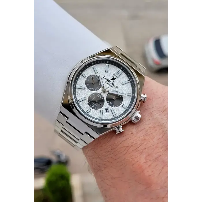 Gümüş Renk 43 mm Erkek Kol Saati