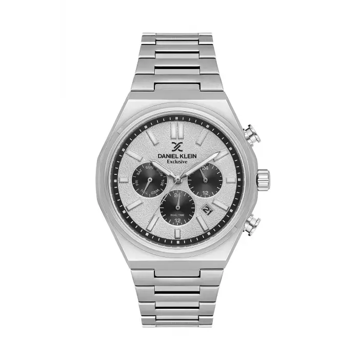 Gümüş Renk 43 mm Erkek Kol Saati