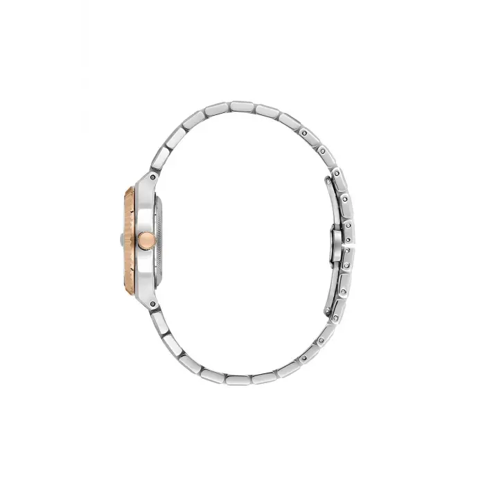 Kadranı Bordo Kordonu Rose Gümüş Renk 30 mm Kadın Kol Saati ve Bileklik