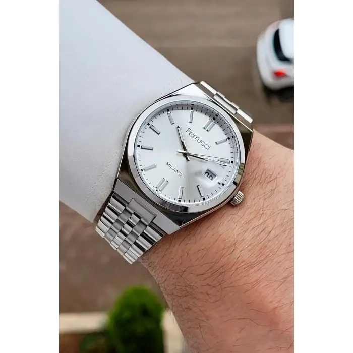 Gümüş Renk 40 Mm Erkek Kol Saati