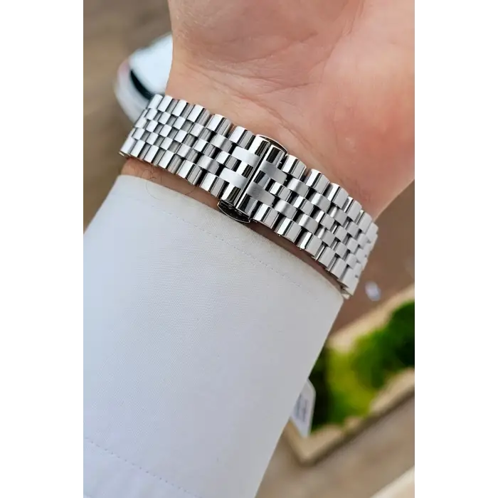 Gümüş Renk 40 Mm Erkek Kol Saati