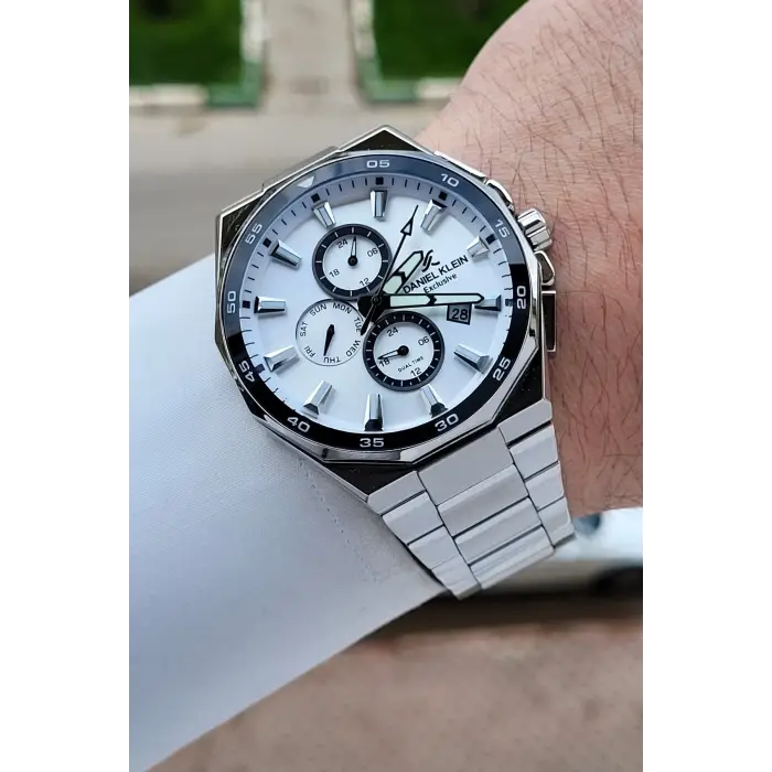 Gümüş Renk 43,5 Mm Erkek Kol Saati