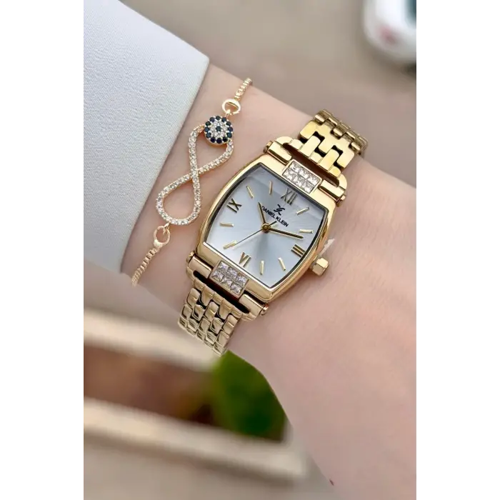 Gold Renk 24 mm Hediye Paketli Kadın Kol Saati