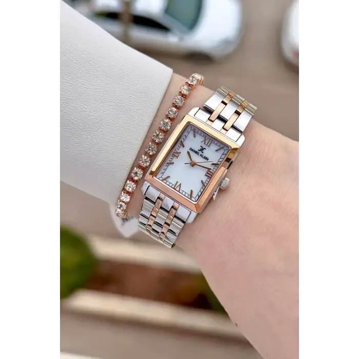 Rose Gümüş Renk 22 mm Kadın Kol Saati