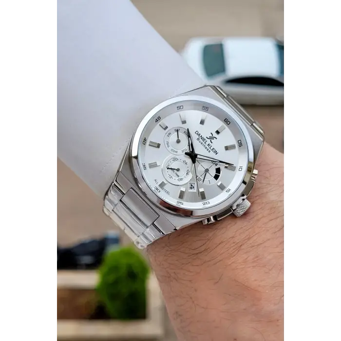 BUSINESS Gümüş Renk 45 Mm Full Çelik 5 ATM Erkek Kol Saati
