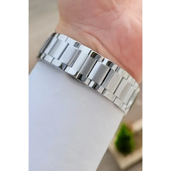 Kadranı Mavi Kordonu Gümüş Renk 44 Mm Hediye Paketli İç Göstergeleri Aktif Erkek Kol Saati