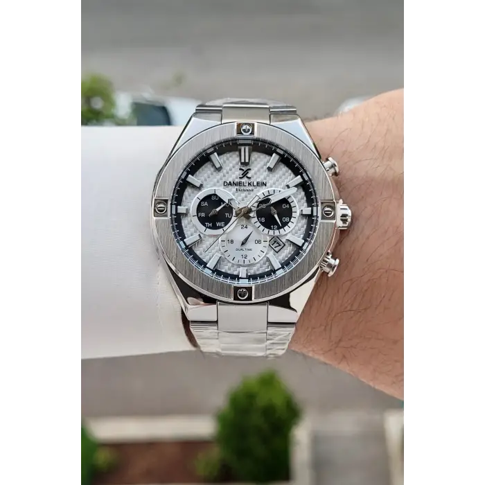 Gümüş Renk 46,5 Mm Hediye Paketli Erkek Kol Saati