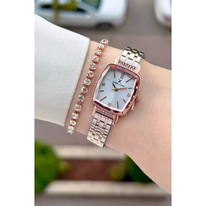Rose Gümüş Renk Hediye Paketli 22 Mm Kadın Kol Saati