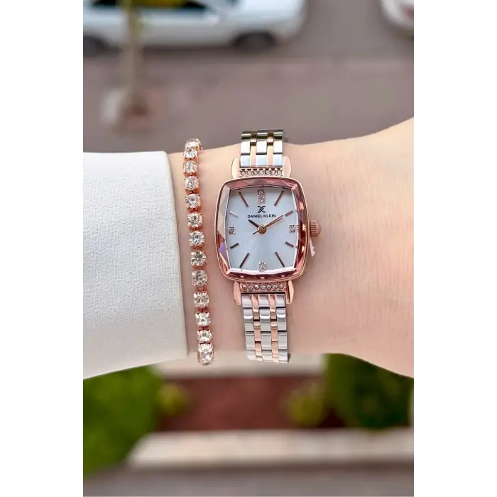 Rose Gümüş Renk Hediye Paketli 22 Mm Kadın Kol Saati