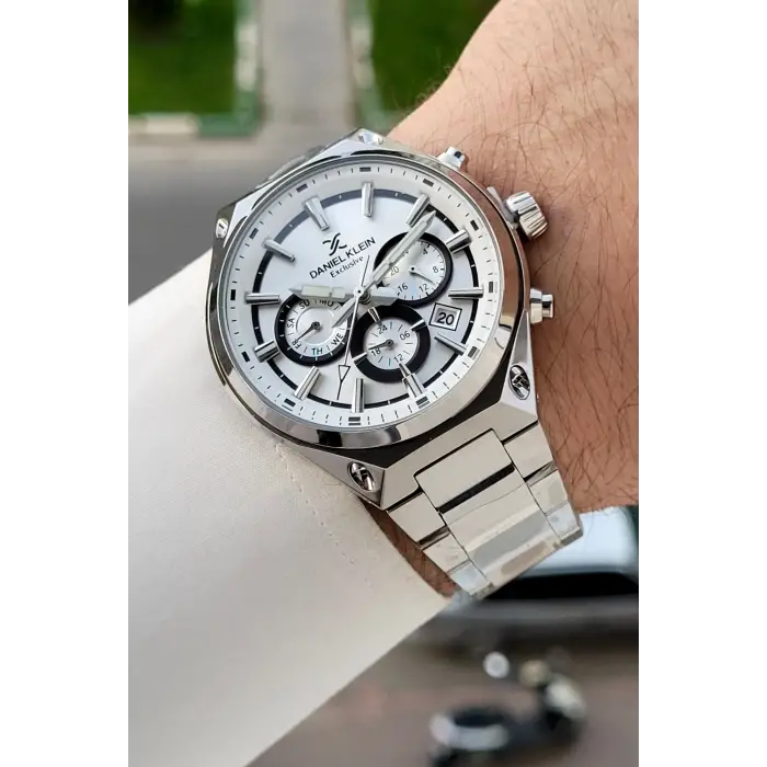 Gümüş Renk 43 Mm Hediye Paketli Erkek Kol Saati