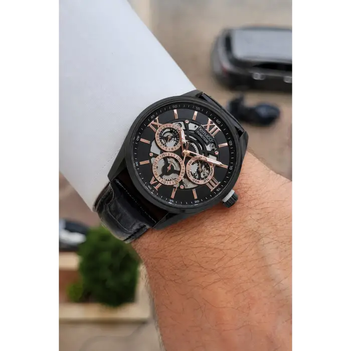Rakamları Rose Kordonu Siyah Renk İç Göstergeleri Aktif 45 Mm Erkek Kol Saati