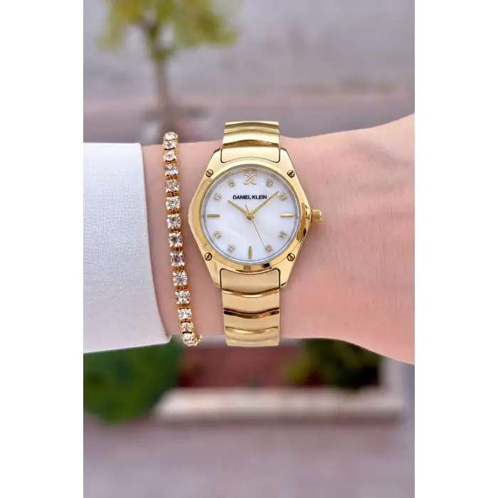 Gold Renk 30 mm Hediye Paketli Kadın Kol Saati