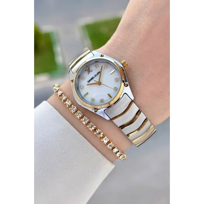 Gold Gümüş Renk 30 mm Hediye Paketli Kadın Kol Saati