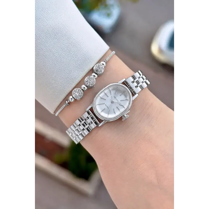 Gümüş Renk 5 ATM Hediye Paketli 20 Mm Kadın Kol Saati