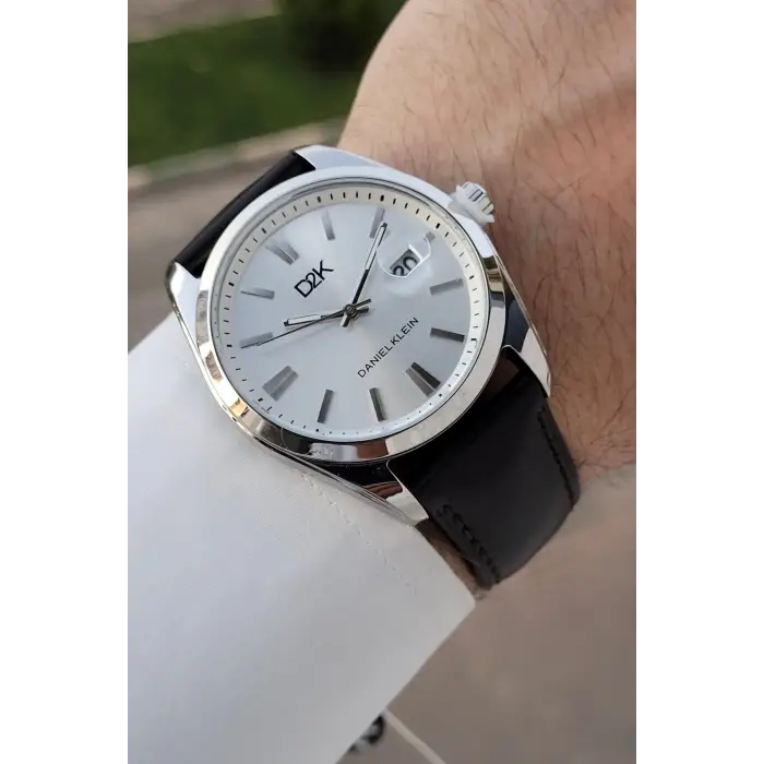 Gümüş Renk 42 Mm Takvimli Hediye Paketli Erkek Kol Saati