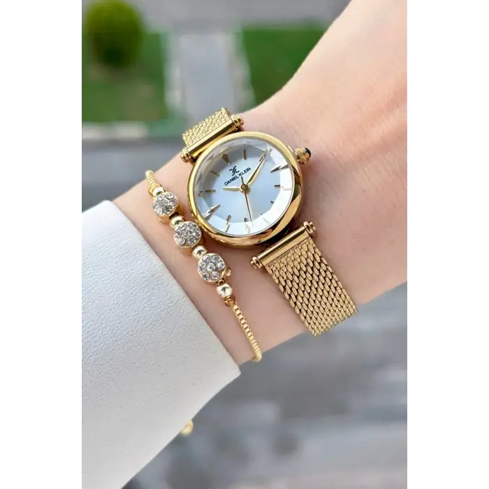 Gold Renk 26 Mm Hediye Paketli Kadın Kol Saati