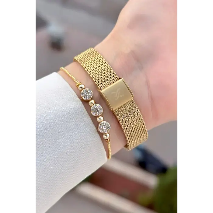 Kadranı Bordo Kordonu Gold Renk 26 Mm Hediye Paketli Kadın Kol Saati