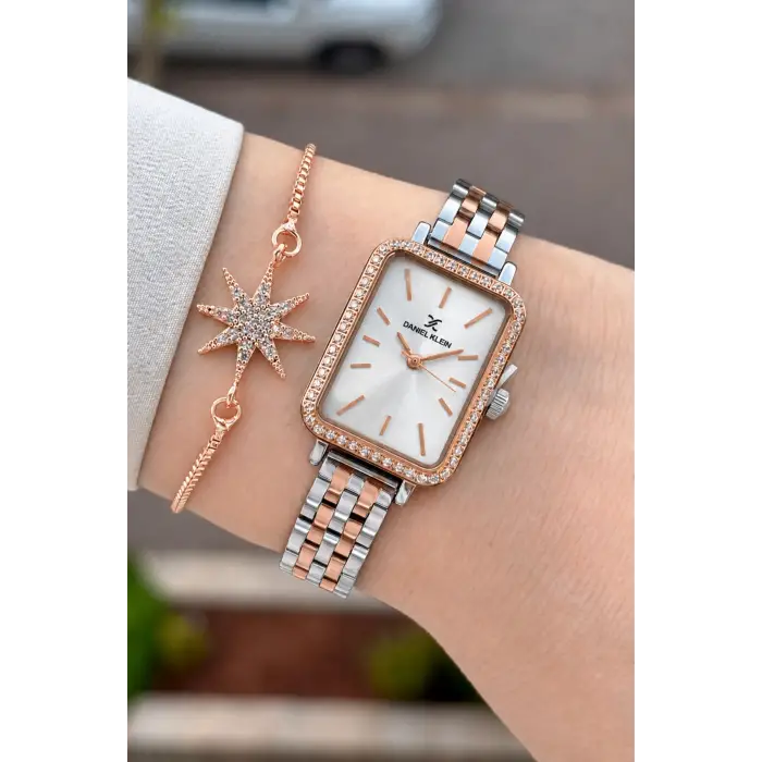 Rose Gümüş Renk Hediye Paketli 21 Mm Kadın Kol Saati
