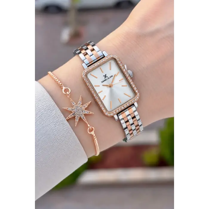 Rose Gümüş Renk Hediye Paketli 21 Mm Kadın Kol Saati