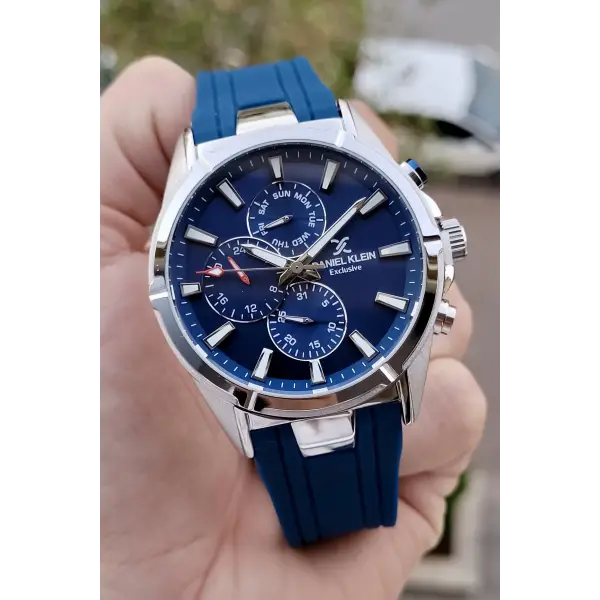 Daniel Klein DKISTE789 Lacivert Gümüş Renk İç Göstergeleri Aktif Erkek Kol Saati