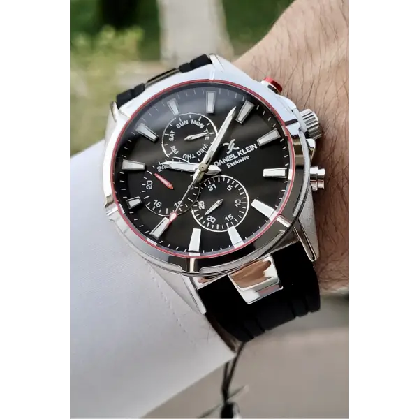 Daniel Klein DKISTE788 Siyah Gümüş Renk İç Göstergeleri Aktif Erkek Kol Saati