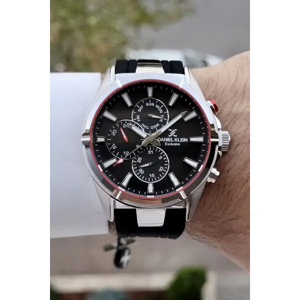 Daniel Klein DKISTE788 Siyah Gümüş Renk İç Göstergeleri Aktif Erkek Kol Saati