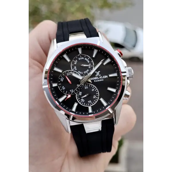 Daniel Klein DKISTE788 Siyah Gümüş Renk İç Göstergeleri Aktif Erkek Kol Saati
