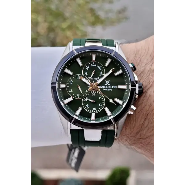 Daniel Klein DKISTE790 Yeşil Gümüş Renk İç Göstergeleri Aktif Erkek Kol Saati