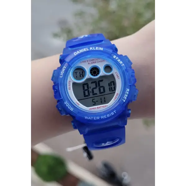 Daniel Klein DKISTE819 Mavi Renk 6 Farklı Işıklı 5 Atm Çocuk Kol Saati