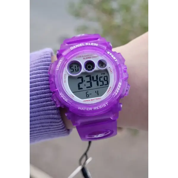 Daniel Klein DKISTE821 Lila Renk 6 Farklı Işıklı 5 Atm Çocuk Kol Saati