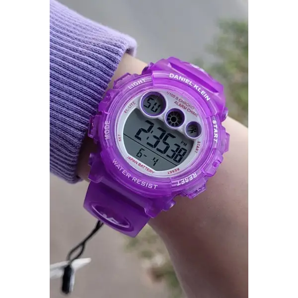 Daniel Klein DKISTE821 Lila Renk 6 Farklı Işıklı 5 Atm Çocuk Kol Saati