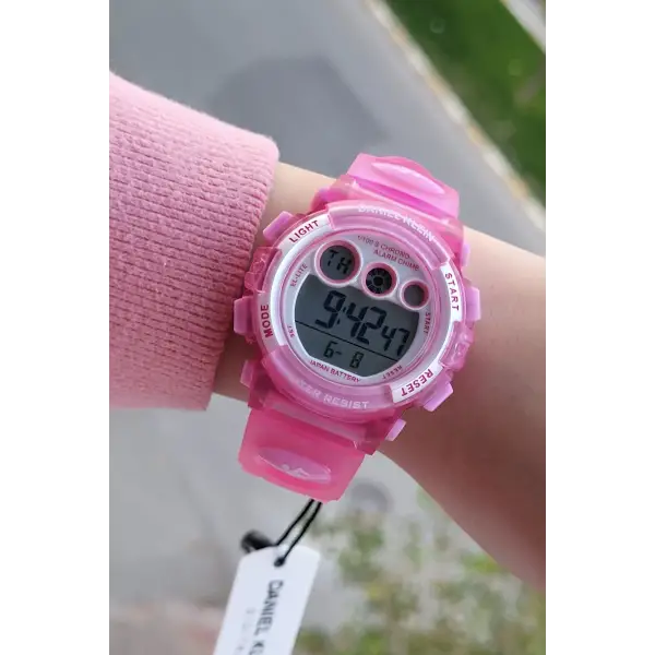Daniel Klein DKISTE820 Pembe Renk 6 Farklı Işıklı 5 Atm Çocuk Kol Saati