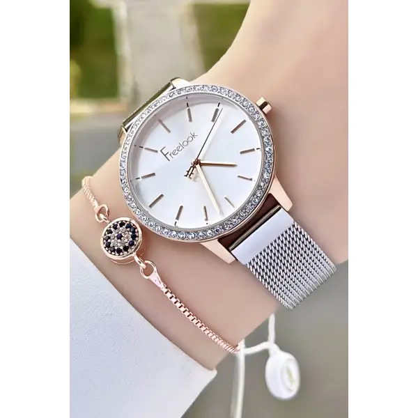 Freelook FLISTE24 5 ATM Su Geçirmez Kadın Kol Saati ve Bileklik