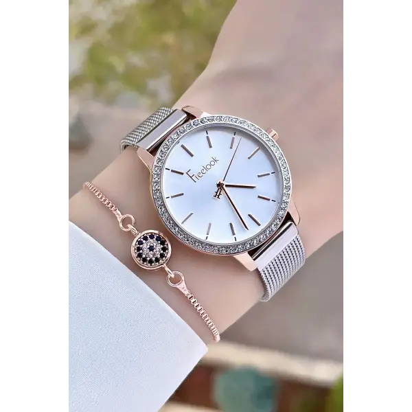Freelook FLISTE24 5 ATM Su Geçirmez Kadın Kol Saati ve Bileklik
