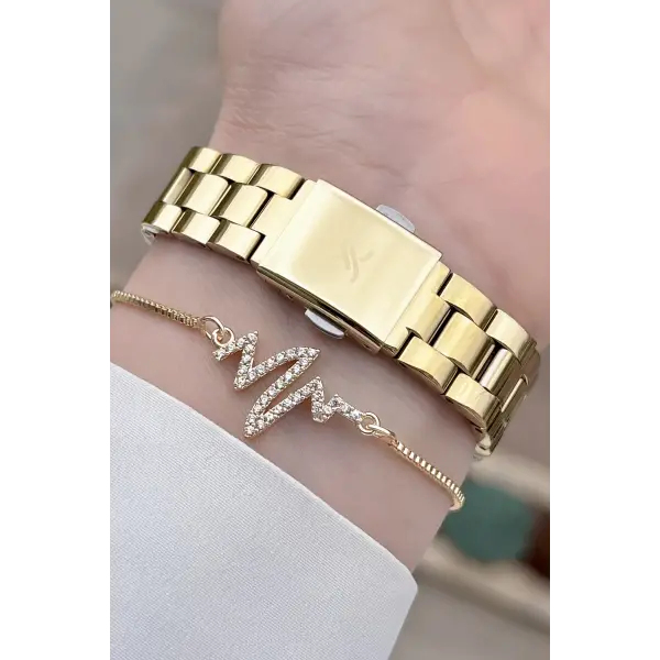 Daniel Klein DKISTE879 Gold Renk Kadın Kol Saati ve Bileklik
