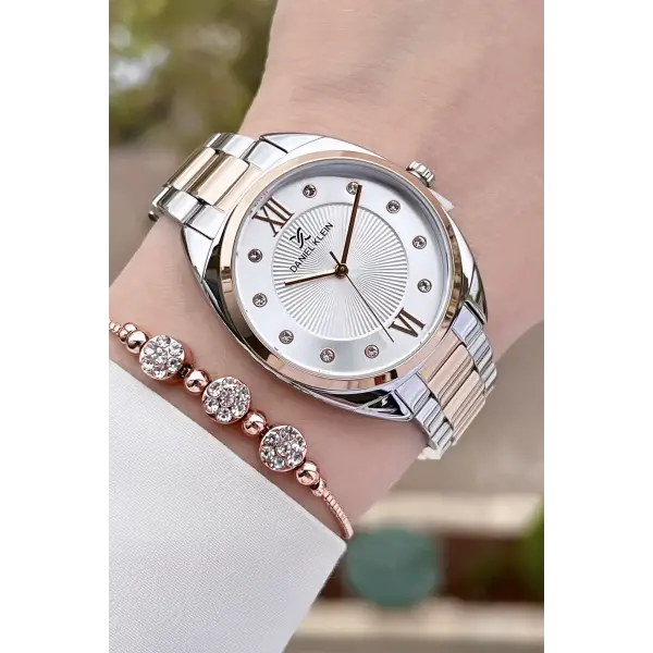 Daniel Klein DKISTE886 Rose Gümüş Renk Kadın Kol Saati ve Bileklik