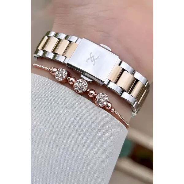 Daniel Klein DKISTE886 Rose Gümüş Renk Kadın Kol Saati ve Bileklik