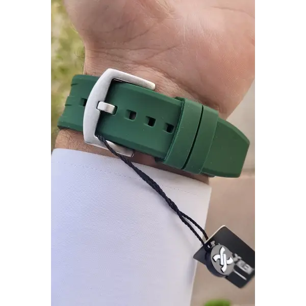 Daniel Klein DKISTE852 Kasası Gümüş Kordonu Yeşil Renk İç Göstergeleri Aktif Erkek Kol Saati