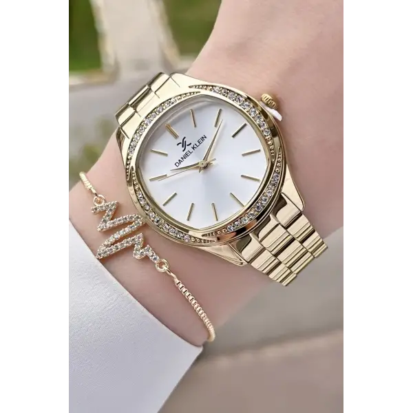 Daniel Klein DKISTE879 Gold Renk Kadın Kol Saati ve Bileklik