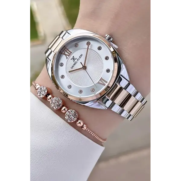 Daniel Klein DKISTE886 Rose Gümüş Renk Kadın Kol Saati ve Bileklik