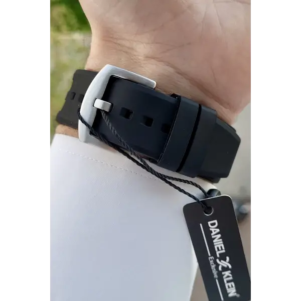 Daniel Klein DKISTE892  Kasası Gümüş Kordonu Siyah Renk İç Göstergeleri Aktif Erkek Kol Saati