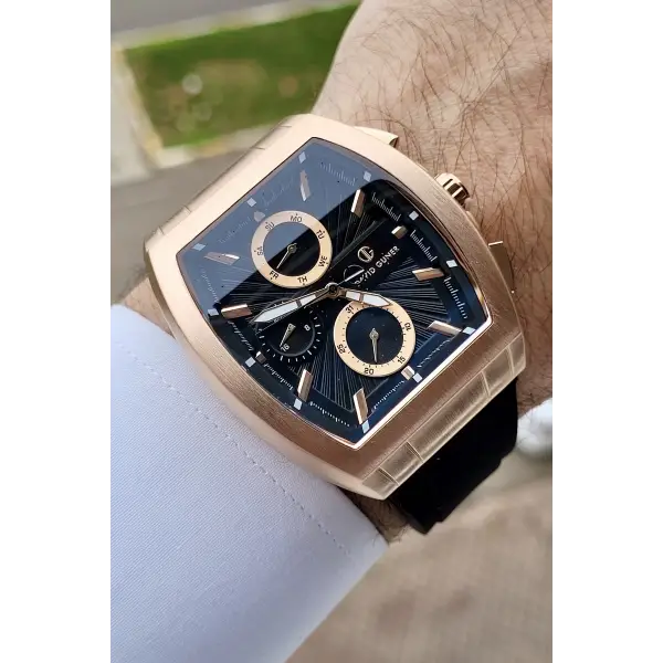 David Guner DGISTE70 Kasası Rose Kordonu Siyah Renk İç Göstergeleri Aktif