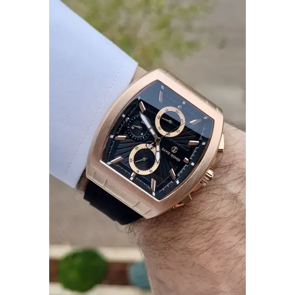 David Guner DGISTE70 Kasası Rose Kordonu Siyah Renk İç Göstergeleri Aktif