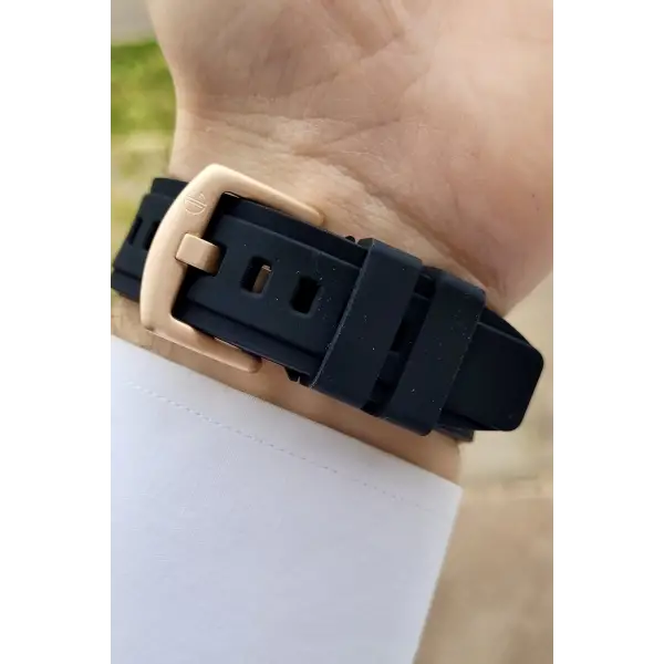 David Guner DGISTE70 Kasası Rose Kordonu Siyah Renk İç Göstergeleri Aktif