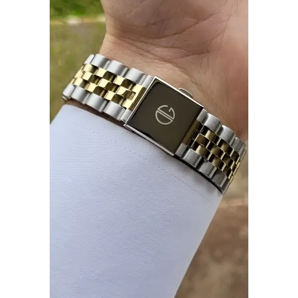 David Guner DGISTE60 Kadranı Yeşil Kordonu Gold Gümüş Renk Takvimli