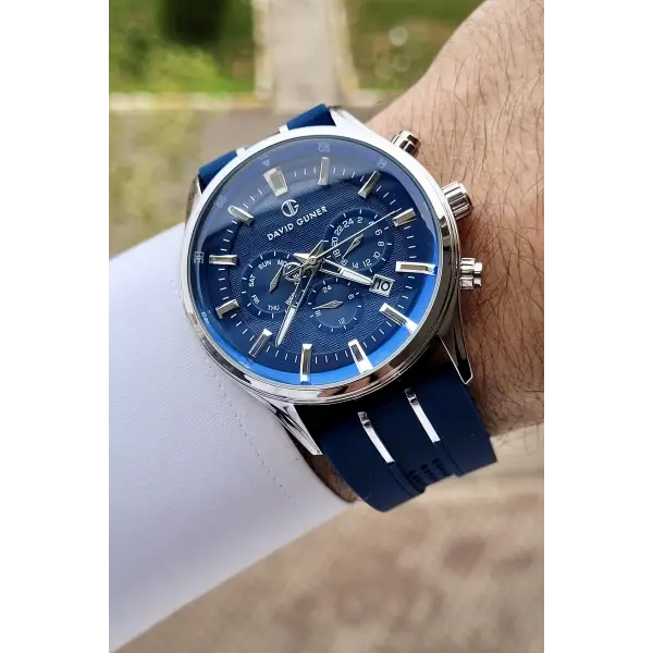 David Guner DGISTE66 Kasası Gümüş Kordonu Lacivert Renk İç Göstergeleri Aktif