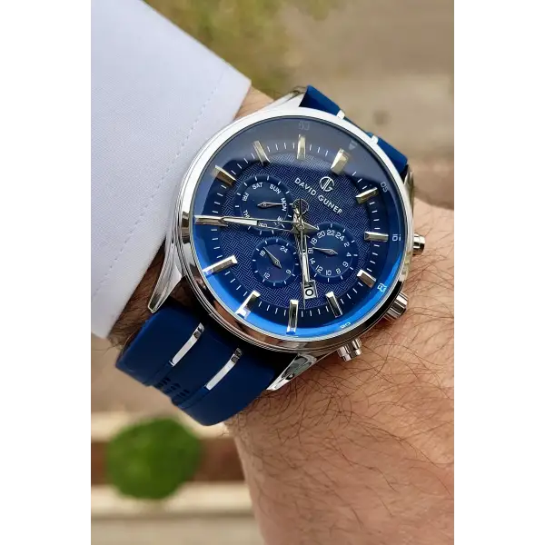 David Guner DGISTE66 Kasası Gümüş Kordonu Lacivert Renk İç Göstergeleri Aktif