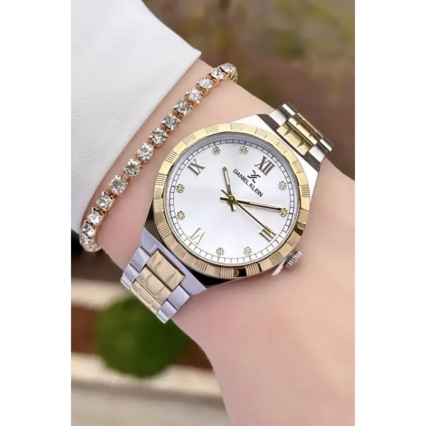 Daniel Klein DKISTE930 Kadranı Gümüş Kordonu Gold Gümüş Renk Kadın Kol Saati ve Bileklik