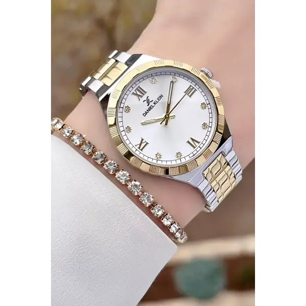 Daniel Klein DKISTE930 Kadranı Gümüş Kordonu Gold Gümüş Renk Kadın Kol Saati ve Bileklik